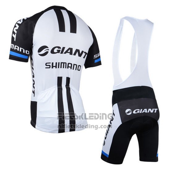 2014 Fietskleding Giant Shimano Zwart en Wit Korte Mouwen en Koersbroek